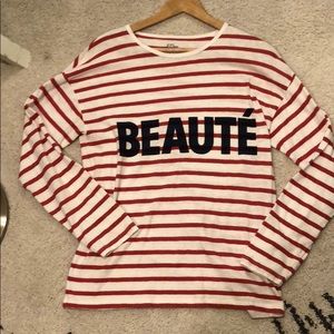 J.Crew long sleeve stripped tee